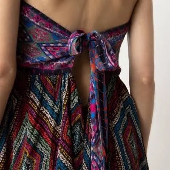 Free People Elowen Tube Romper in the color dark combo. New with tags, size XS - Picture 3 of 9